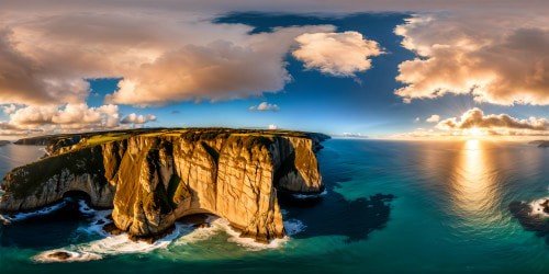 A breathtaking ultra-high-res image capturing the dramatic Brittany cliffs plunging into the azure sea, under a flawless clear sky, showcasing every intricate detail of the rugged coastal beauty in a stunning artistic perfection.