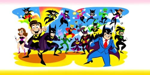 little child in Batman clothes