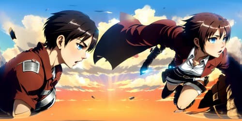 attack on titan Mikasa and Eren (character)
