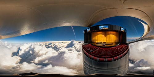 A monumental IMAX theater with towering screens, perfect sound engineering, and pristine 8K visuals, enveloping audiences in a larger-than-life, unparalleled cinematic spectacle.