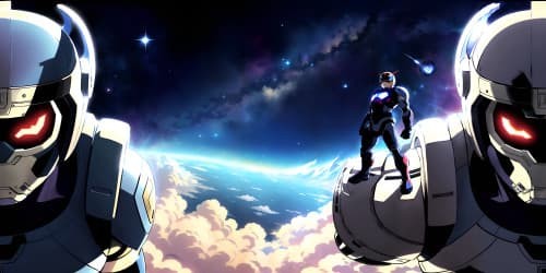 blue marvel vs galactus in space
