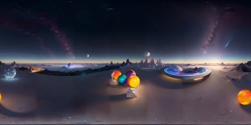 Ultra high-resolution VR360, Picasso-style diamond skies, Lucy symbolized by radiant celestial body. Opulent color gradations, ethereal masterpiece, shimmering stardust, refracting light. VR360 view, lustrous diamond constellations, midnight-blue cosmic canvas.