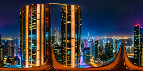 Gazing from a luxurious penthouse, a flawless cyberpunk city sprawls below, neon lights reflecting off sleek skyscrapers, a flawless 8K nighttime view, urban masterpiece.