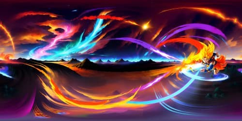 Ultra HD resolution, Goku in Ultra Instinct form, showcasing raw power, mastery, electrifying aura enveloping his form. Series signature style, VR360 scene, energy waves pulsating, vibrant energy trails, refined masterpiece.