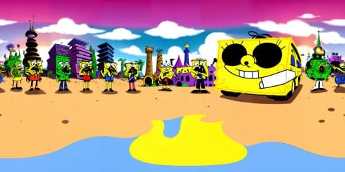 spongebob's birthday with friends