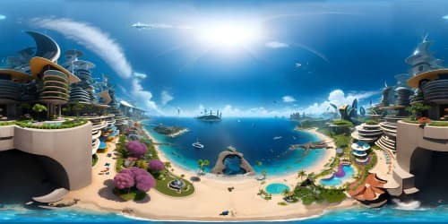 deep ocean underwater city skyscrapers 