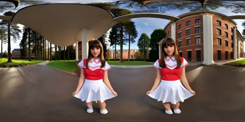 super high res, five beautiful brunette college ,,,one has bangs,one has a skirt on, 