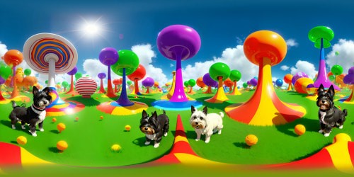  Wonka type factory but run with a bunch of schnauzers