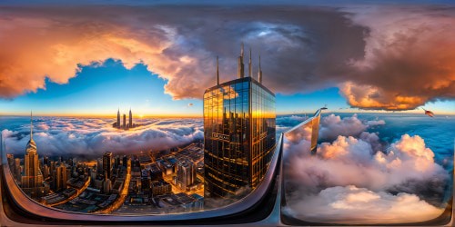 An unparalleled masterpiece of a futuristic metropolis at golden hour, gleaming skyscrapers with holographic displays, bustling hovercars, neon lights, reflecting on a glistening rain-soaked pavement, a flawless feast for the eyes captured in ultra high resolution, offering a thrillingly fun and immersive visual experience.