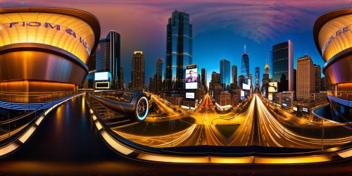 A futuristic metropolis in ultra-high resolution, an artistic masterpiece of gleaming perfection: a flawless utopian cityscape of towering glass skyscrapers, neon lights reflecting off pristine surfaces, a network of sleek hovercar highways amid a backdrop of shimmering digital billboards, and a luminescent night sky.