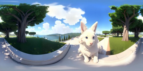 Photorealistic VR360, quintet of elegant princesses, mature, white fur attire with pink accents. Lustrous red lip gloss, golden hair, clear blue eyes in ultra-definition VR360. Unconventional poses, arms uplifted, squatting. Minute details, armpits, rabbit ears. Style: refined, ultra high-resolution masterpiece.