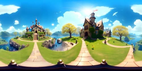 ducks everywhere with a duck castle 