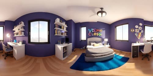 comic book animated style bedroom