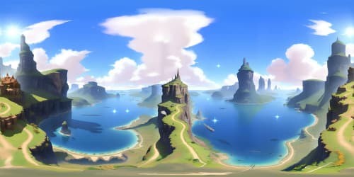 VR360 - Ultra-high resolution, apartment panorama. Masterpiece pictures in gilded frames on pastel walls. Minimalist furniture, sleek architecture. Large bay windows offering cityscape views. VR360 - sunset hues reflecting off glass surfaces. Style: Modern, realistic, high-definition.