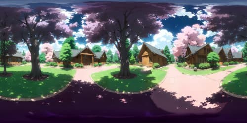 VR360 masterpiece, ultra high-res qualities, dominant purples, moon-illuminated tranquil forest, backdrop of whispering tree silhouettes, radiant full moon, sleeping Frieren under moonlight, crisp textures, finest details displayed