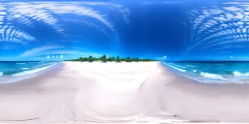 beach with sand and ocean