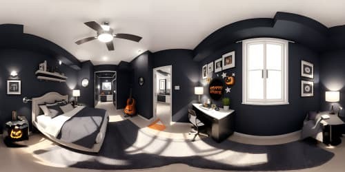 halloween themed bedroom