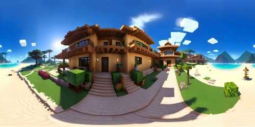 minecraft beach villa