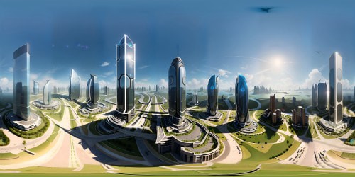 Chongqing skyscrapers in VR360 opulence, masterpiece of architectural artistry. Ultra high-res, lavish downtown luxury apartment, panoramic cityscape. Playground of digital painting with precision detailing, enhanced color vibrancy. Urban grandeur meets VR360 crispness, a realm of breathtaking immersion.