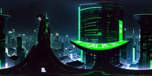 A flawless, ultra high-resolution neon cityscape at night, illuminating a penthouse view from the tallest building with "VILLY INC" in vibrant green neon and a sleek, discreet logo of a minimalist hacker on a PC nearby, juxtaposed by the adjacent building proudly displaying "DEGU LIFESTYLE" in crisp white neon lettering, forming the centerpiece of this vivid masterpiece.