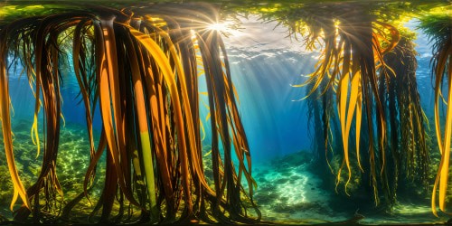 A mesmerizing, flawless underwater deep sea kelp forest, vibrant hues of green and gold, sunlight filtering through swaying fronds, crystal-clear waters, immense biodiversity, an unparalleled masterpiece in ultra-high resolution perfection.