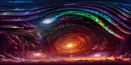VR360 digital painting, ultra high-res nebulae, swirling galaxies - full technicolor, comet tails ablaze, VR360 astronomical precision. Stellar phenomena, radiant star clusters, dynamic cosmic spectacle. Masterpiece cosmos, bold, brilliant hues, grand scale depth.