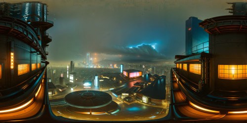 Holographic billboards illuminating rain-soaked megastructures, neon lights reflecting off gleaming surfaces, billowing steam cascading through the cyberpunk skyline in perfect ultra-high resolution detail, a masterpiece of urban decay and futuristic allure.