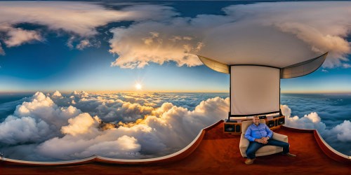 Amodern Home cinema with a single armchair