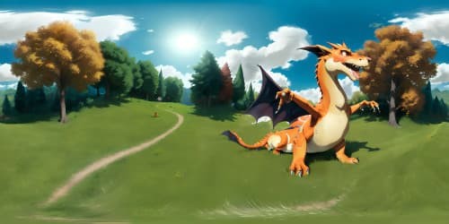 CHARIZARD ON A GRASS FIELD