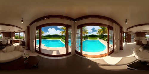 Luxurious island villa pool