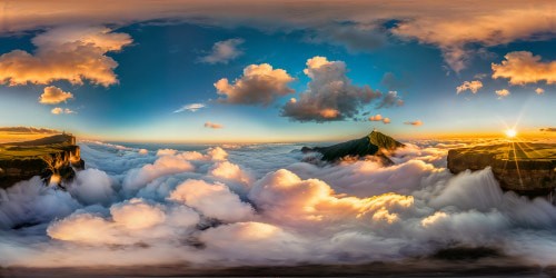 Ona beach with the sunset setting with a n dawn cloud sitting in a launcher