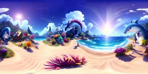 sky dinosaur ocean dolphin