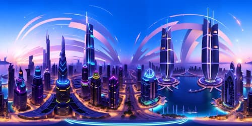 big futuristic seaside city like dubai