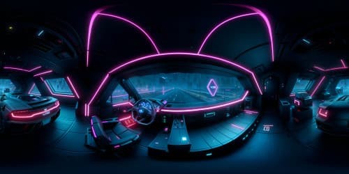 VR360 skyscape, neon holograms, intricate circuit patterns, luminescent data streams, hovercraft highways. Pixel-style, ultra HD clarity, vibrant color spectrum, intricate cyberpunk aesthetics. High-contrast, VR360 immersive depth, dynamic lighting, crisp edges, detailed shadows.