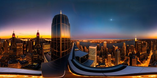 A sprawling metropolis aglow under a flawless obsidian sky, radiant lights casting an ethereal aura, adorned with skyscrapers gleaming in ultra-high resolution detail, a digital masterpiece of cityscape perfection.