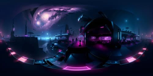 Masterful VR360 rendition, intricate details enhancing visual richness, high-contrast color palette for ultra-high resolution. Ambient skybox with gradient hues, splendid nebulae, and cosmic phenomena. Classy, Pixar-style artwork.