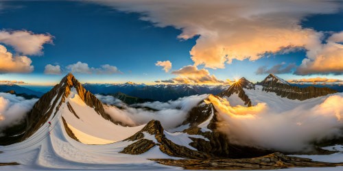 A flawless, breathtaking tightrope stretched between towering snowy peaks, the sun-kissed mountain ranges in ultra high resolution, capturing every detail of the grandeur and daring intricately, a masterful masterpiece of breathtaking beauty.