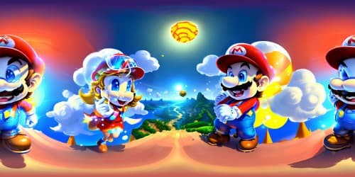 Princess Daisy and Princess Peach ( Supermario BRO characters) 