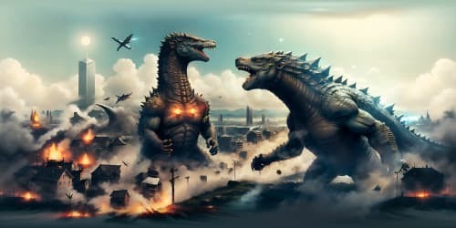 godzilla in the city