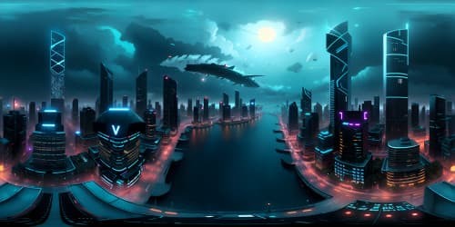 deep ocean underwater city skyscrapers 