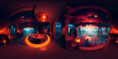 a black cat swimming in red water