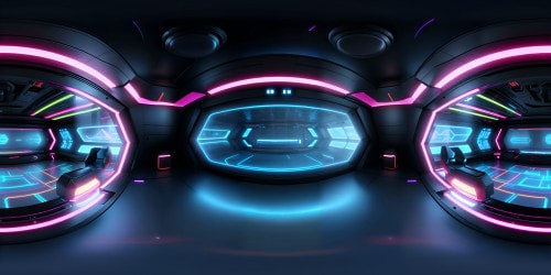 Cyberpunk futuristic ship