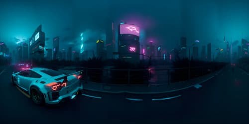 cyberpunk neon city