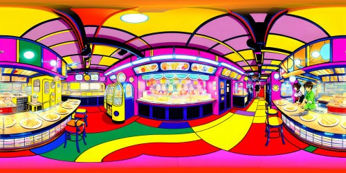 Diner full of neon and vintage