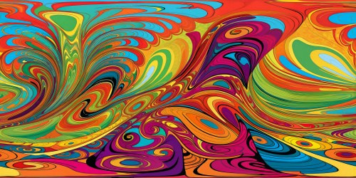 An enchanting and flawless abstract composition of swirling colors and dynamic textures, radiating in ultra high resolution, capturing the essence of infinite beauty.