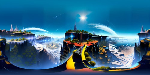 VR360, Pixar-style futuristic theater masterpiece, ultra high-res polish, gleaming chrome details, glass-paneled floor revealing tech vortex underneath. Cosmic panorama overhead, encapsulating VR360 view. Nuclear winter aesthetics, modern marvel. Exceptional ultra high-definition quality.