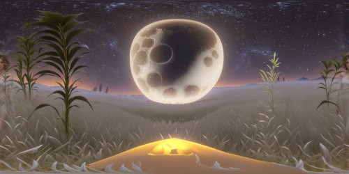 An exquisite, ultra high-resolution depiction of a sprawling, verdant meadow under a star-strewn night sky, with delicate wisps of clouds drifting, depicting dew-glistening grass glittering in the moon's gentle glow, evoking a tranquil and magical ambiance.