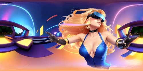 hot naked blond female, nsfw, long hair, blue eyes, strip club, dancing, photo realistic