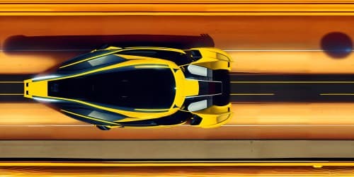 above view of a big racetrack