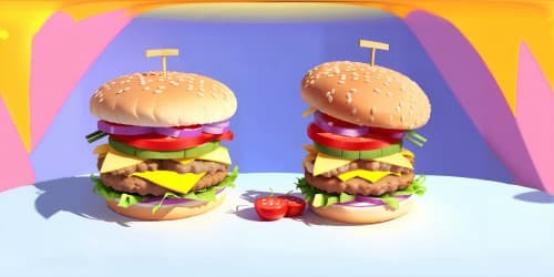 cartoon spongebob cooking burger